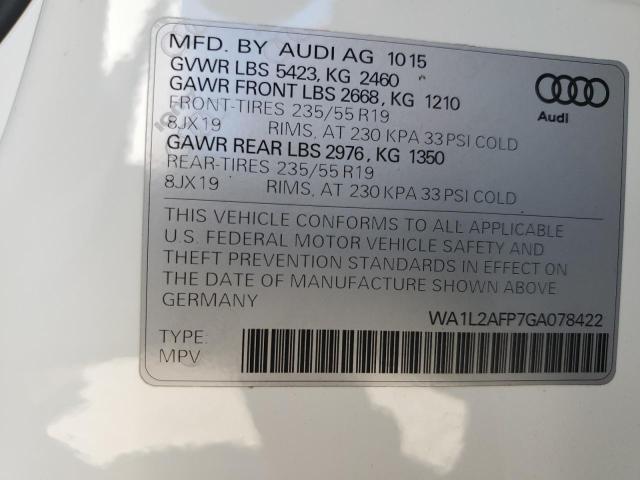 WA1L2AFP7GA078422 Audi Q5 Premium Plus