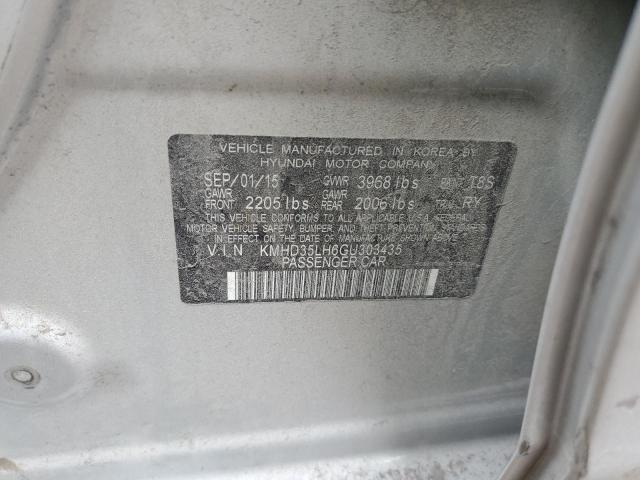 KMHD35LH6GU303435 Hyundai ELANTRA GT