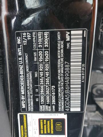 4JGDA5JB6HA890887 Mercedes-Benz GLE 350