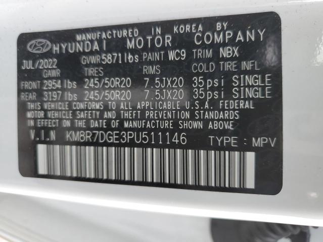 KM8R7DGE3PU511146 Hyundai Palisade Calligraphy