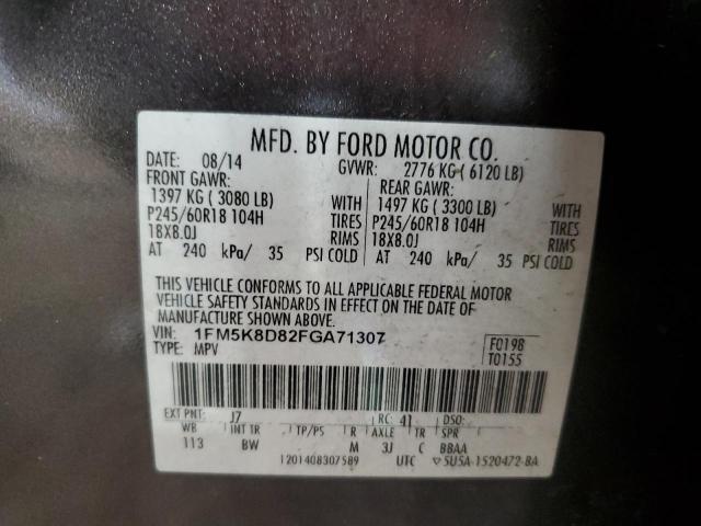 1FM5K8D82FGA71307 Ford EXPLORER XLT