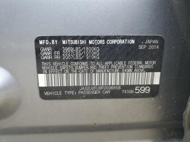 JA32U2FU9FU006656 Mitsubishi LANCER ES