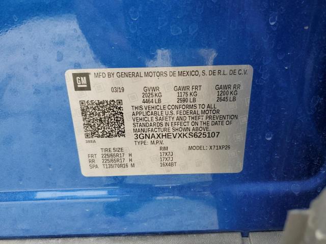 3GNAXHEVXKS625107 Chevrolet EQUINOX LS
