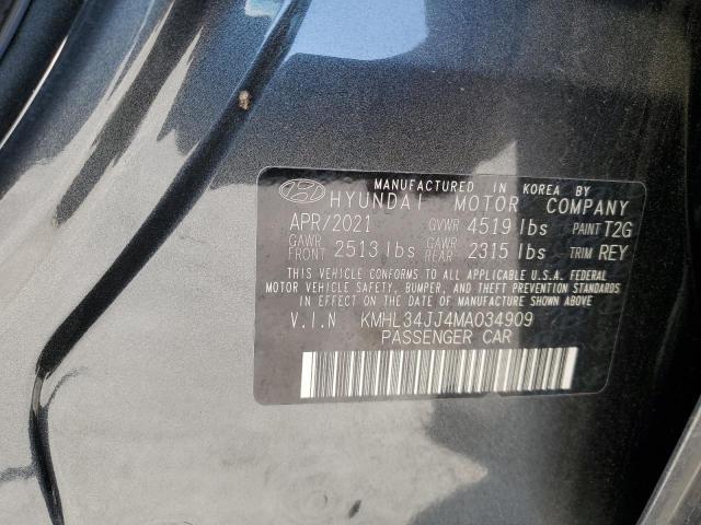 KMHL34JJ4MA034909 Hyundai SONATA HYBRID