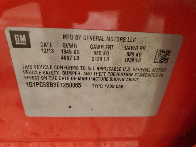 1G1PC5SB3E7250065 Chevrolet CRUZE LT