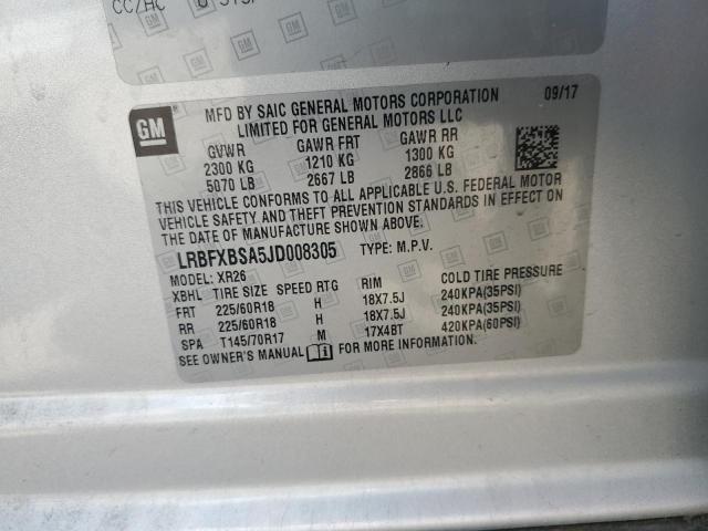 LRBFXBSA5JD008305 Buick Envision Preferred