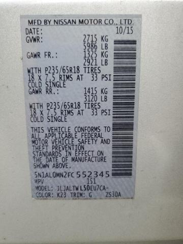 5N1AL0MN2FC552345 Infiniti QX60