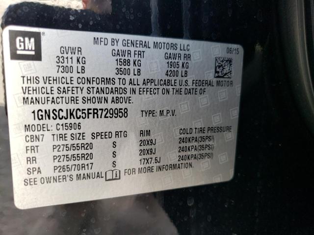 1GNSCJKC5FR729958 Chevrolet Suburban C1500 Lt