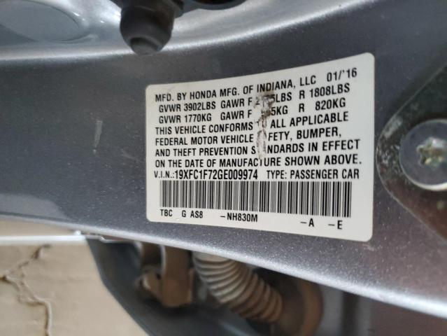 19XFC1F72GE009974 Honda CIVIC EXL