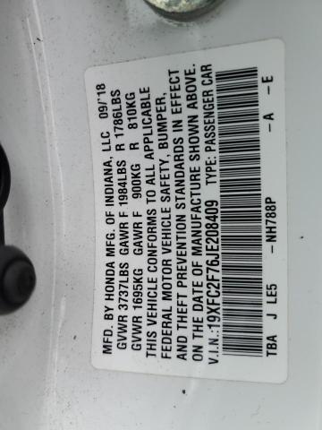 19XFC2F76JE208409 Honda CIVIC EX