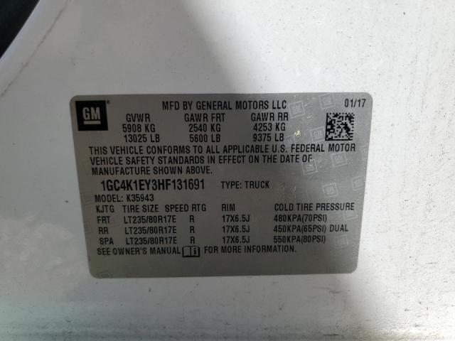 1GC4K1EY3HF131691 Chevrolet Silverado K3500 High Country