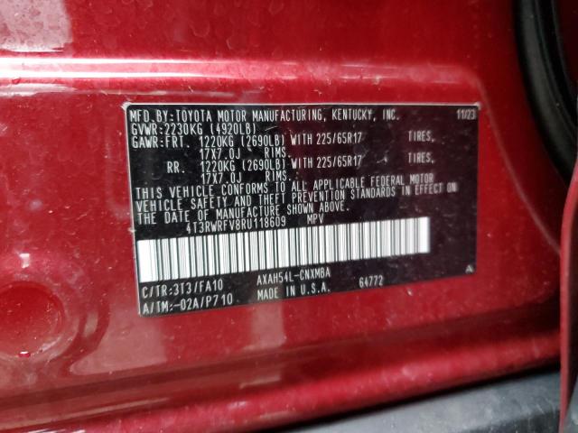 4T3RWRFV8RU118609 Toyota Rav4 Xle
