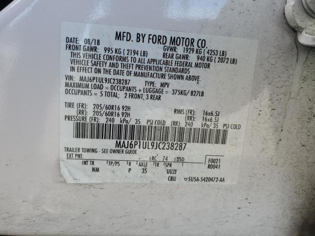 MAJ6P1UL9JC238287 Ford Ecosport Se