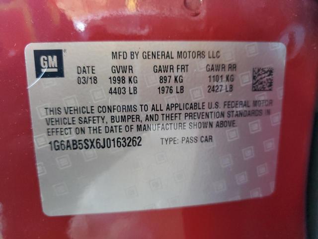 1G6AB5SX6J0163262 Cadillac ATS LUXURY