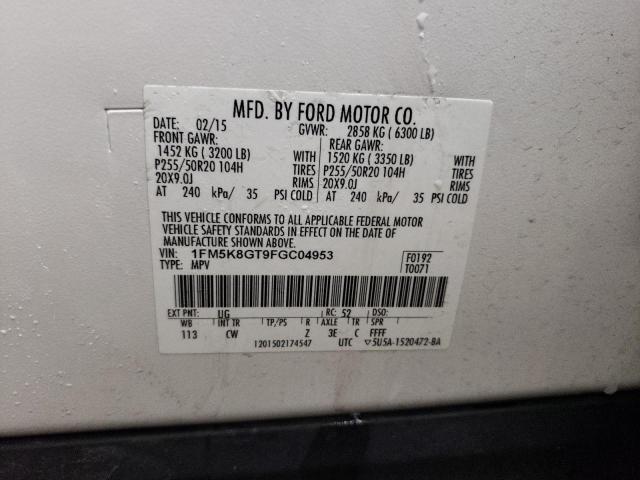 1FM5K8GT9FGC04953 Ford EXPLORER SPORT