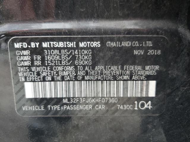ML32F3FJ6KHF07360 Mitsubishi Mirage G4 Es