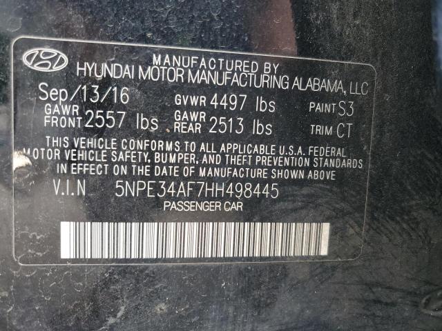 5NPE34AF7HH498445 Hyundai Sonata Sport
