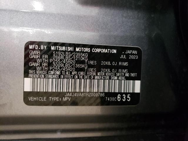 JA4J4VA81RZ009786 Mitsubishi Outlander Se