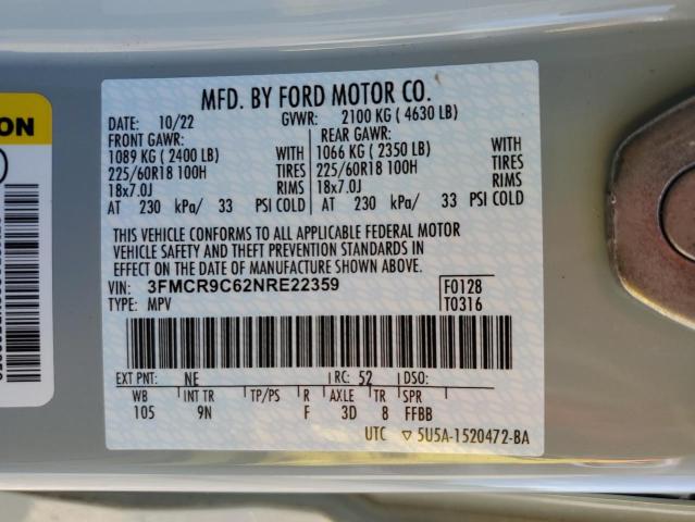 3FMCR9C62NRE22359 Ford Bronco Sport Outer Banks