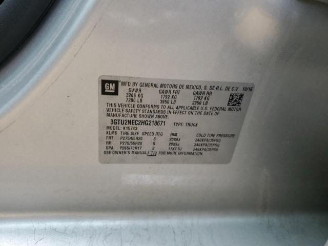 3GTU2NEC2HG218671 GMC Sierra K1500 Slt