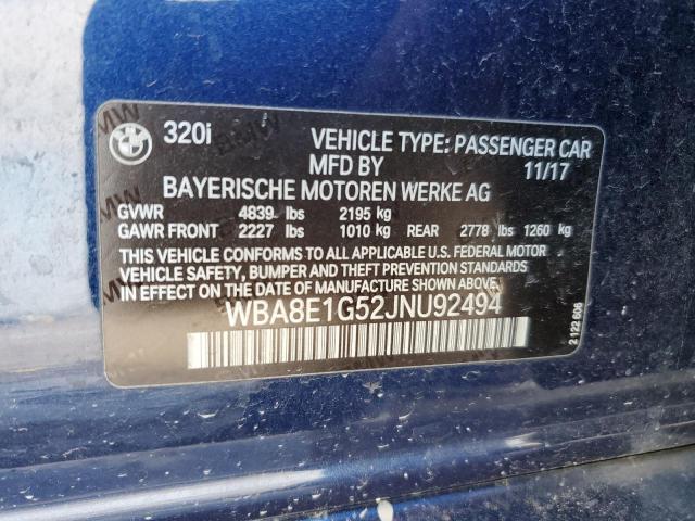 WBA8E1G52JNU92494 BMW 320 I
