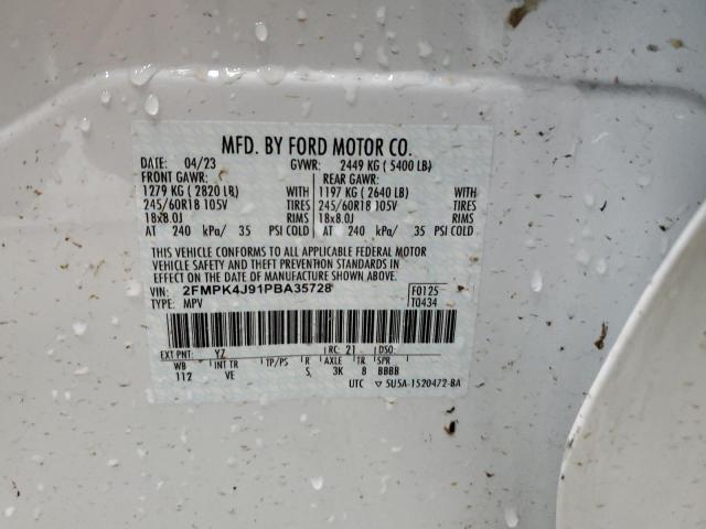 2FMPK4J91PBA35728 Ford EDGE SEL