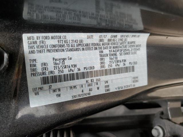 1FADP3F25HL315545 Ford FOCUS SE