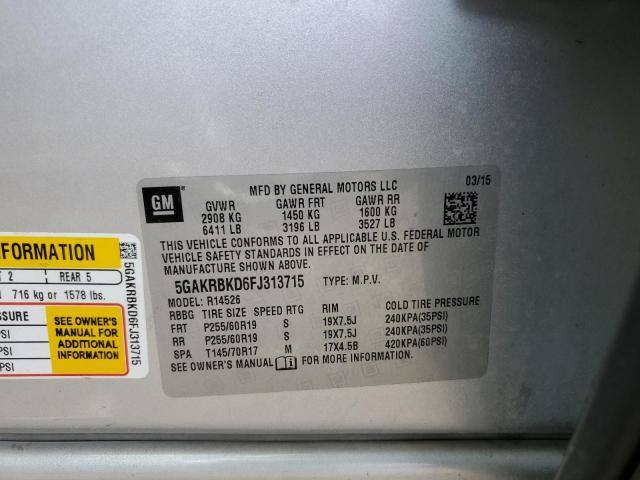 5GAKRBKD6FJ313715 Buick Enclave
