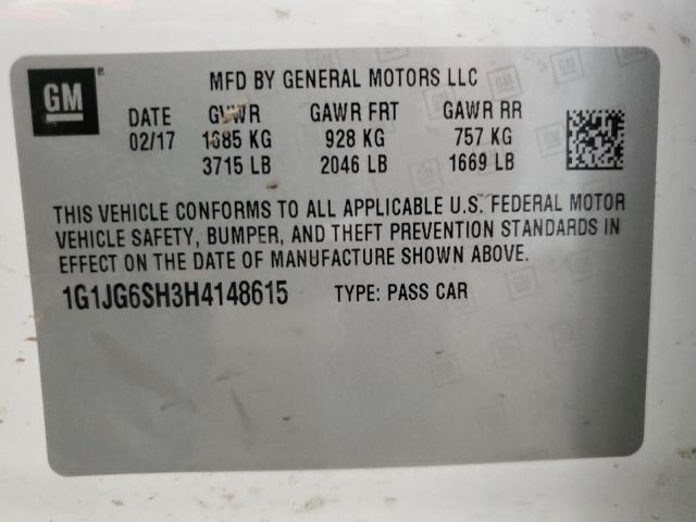 1G1JG6SH3H4148615 Chevrolet Sonic