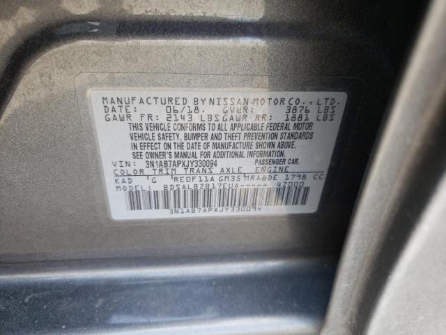 3N1AB7APXJY330094 Nissan SENTRA S
