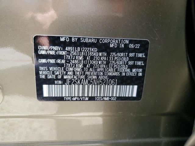 JF2SKAMC5NH521061 Subaru Forester Wilderness