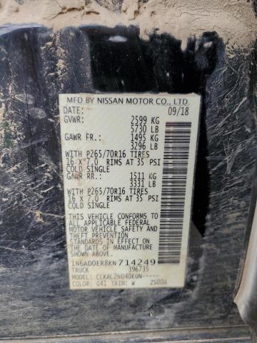 1N6AD0ER8KN714249 Nissan FRONTIER S
