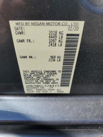1N4BL4DWXLC228425 Nissan ALTIMA SV