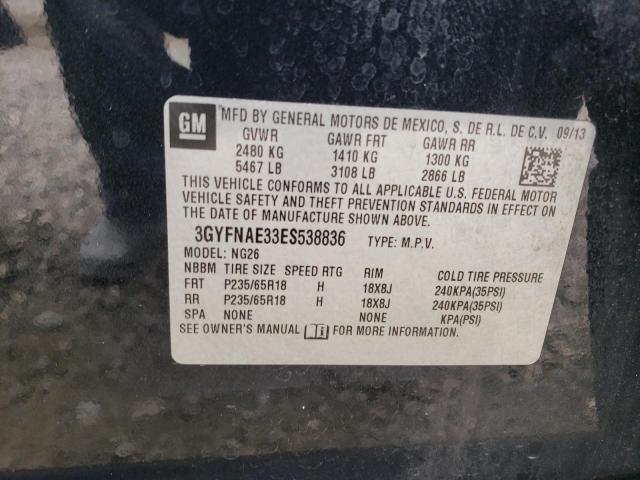 3GYFNAE33ES538836 Cadillac SRX
