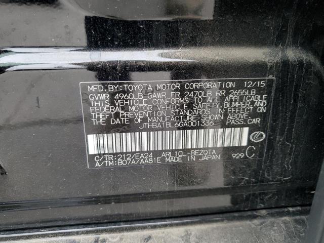 JTHBA1BL6GA001336 Lexus Gs 200t Base