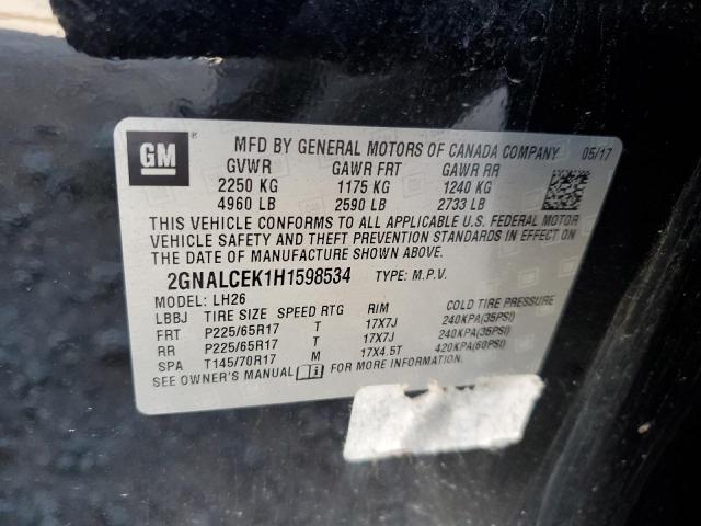 2GNALCEK1H1598534 Chevrolet EQUINOX LT