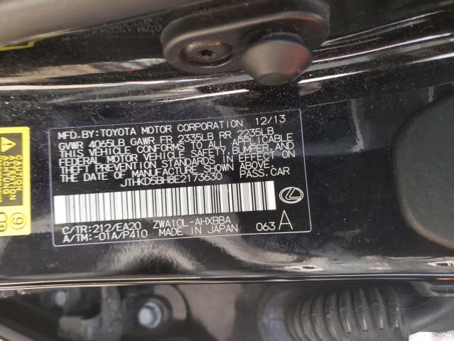 JTHKD5BH8E2173630 Lexus CT 200