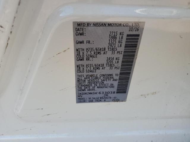 5N1DR2MN1HC633038 Nissan Pathfinder S