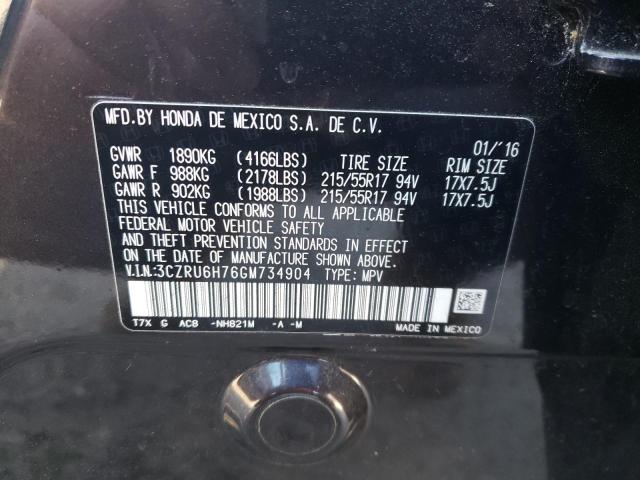 3CZRU6H76GM734904 Honda Hr-v Exl