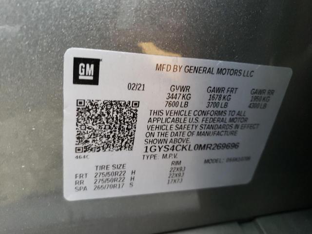 1GYS4CKL0MR269696 Cadillac Escalade Premium Luxury