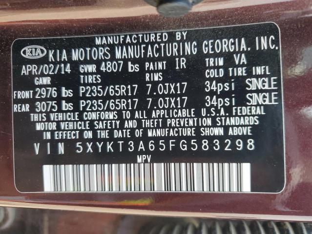 5XYKT3A65FG583298 KIA SORENTO LX