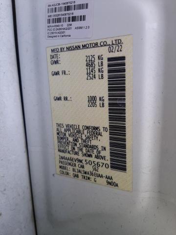 1N4AA6EV9NC505670 Nissan Maxima Sr
