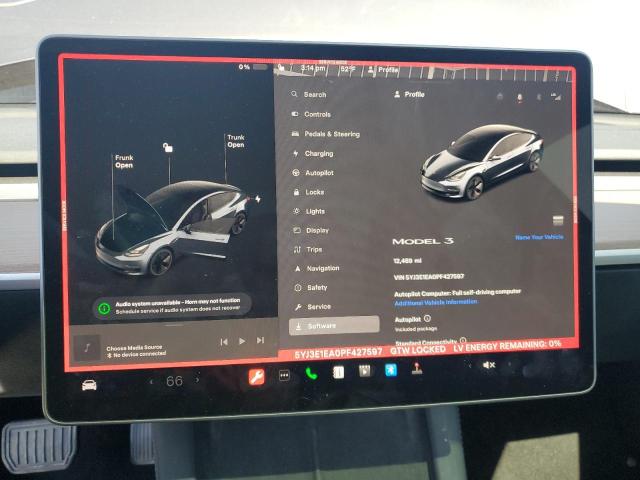 5YJ3E1EA0PF427597 Tesla MODEL 3