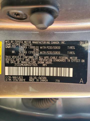 2T2ZZMCA8HC077835 Lexus Rx 350 Base