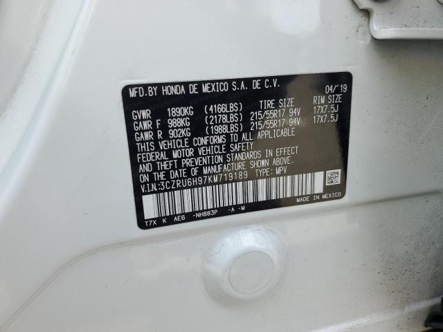3CZRU6H97KM719189 Honda Hr-v Touring