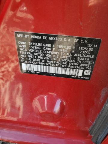 3HGGK5H84FM763047 Honda FIT EX
