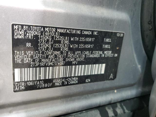 2T3P1RFV9MC174087 Toyota Rav4 Xle