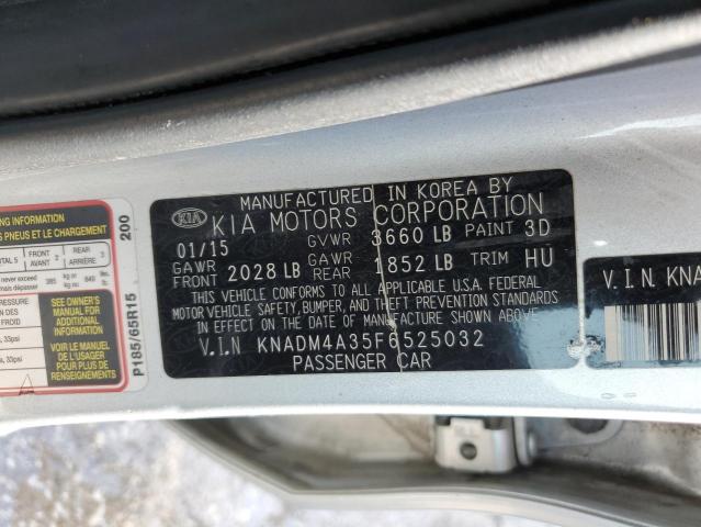 KNADM4A35F6525032 KIA RIO LX