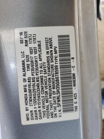 5FNRL5H35GB078599 Honda ODYSSEY SE