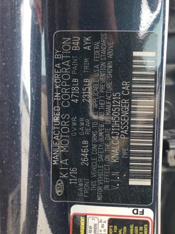 KNALC4J11H5051215 KIA Cadenza Premium